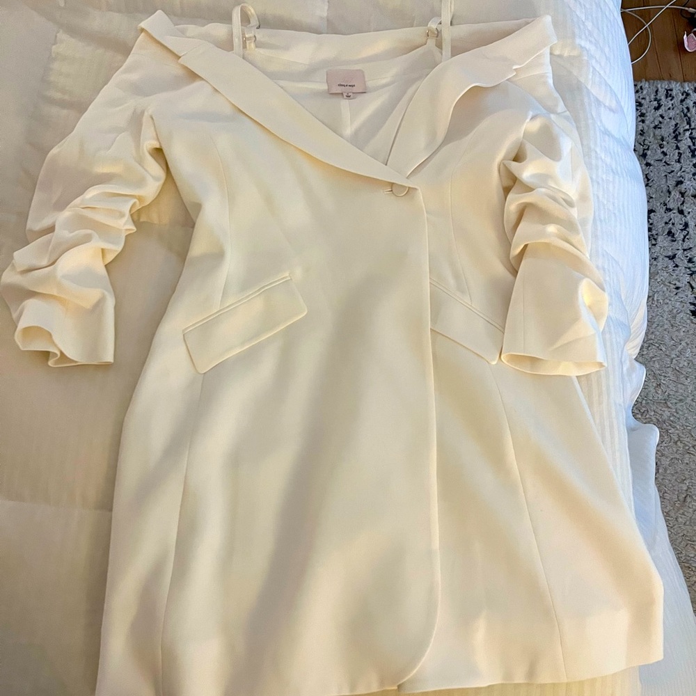 White Cinq a Sept off the shoulder dress
